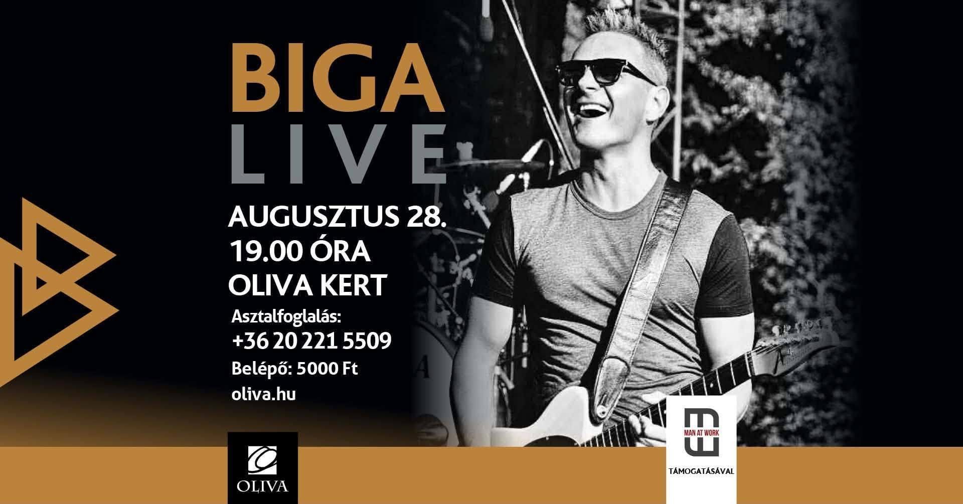 BIGA LIVE koncert az Oliva kertben